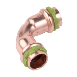 Persfitting koper contour-V bocht 90° 12mm bi/bi