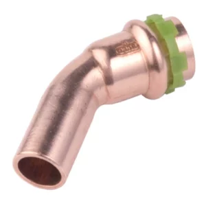 Persfitting koper contour-V bocht 45° 12mm bi/bu