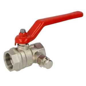 Messing kogelkraan met handel + aftap 2" bi/bi
