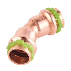 Persfitting koper contour-V bocht 45° 12mm bi/bi