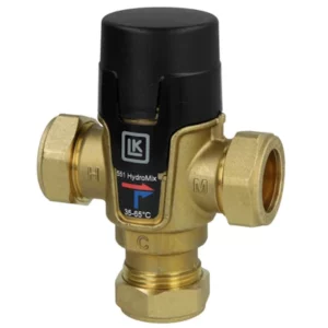 Messing mengautomaat tapwater 15mm +35°C tot +65°C