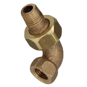 Brons (Viega) schroefkoppeling haaks 3/8" bi/bu conisch