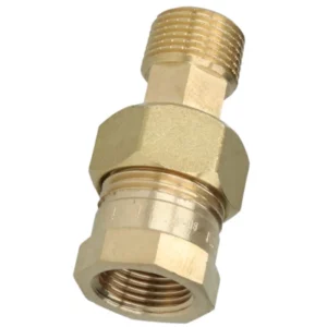 Brons (Viega) schroefkoppeling 2" bi/bu vlakke afdichting