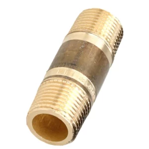 Brons (Viega) dubbele buisnippel 1" x 60mm