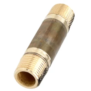 Brons (Viega) dubbele buisnippel ½" x 80mm