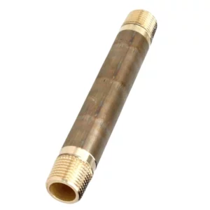 Brons (Viega) dubbele buisnippel ½" x 140mm