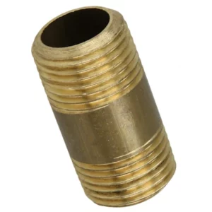 Messing buisnippel ¾" x 40mm