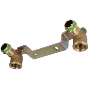 Brons persfitting montage unit gebogen contour-V 15mm x ½"