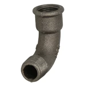 Gietijzer bocht 90° kort ½" bi/bu