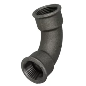 Gietijzer bocht 90° kort ½" bi/bi