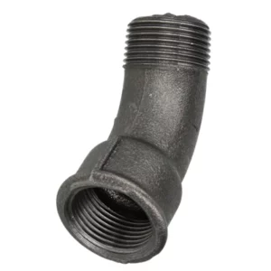 Gietijzer bocht 45° kort ½" bi/bu