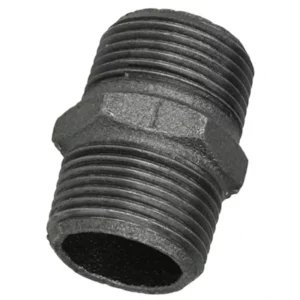 Gietijzer dubbele nippel ½" bu/bu