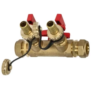 Spoel- en vul-unit voor CV en buffervat 15mm knel