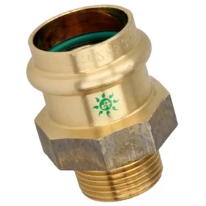 Persfitting solar puntstuk brons 15x½" bu