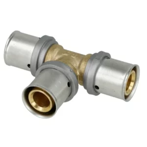 Messing persfitting T-stuk 16x2mm