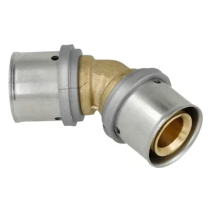 Messing persfitting bocht 45° 26x3mm contour-TH