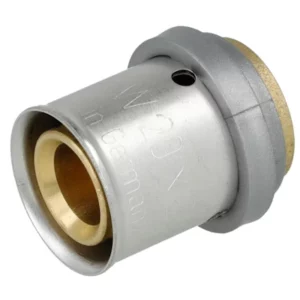Messing persfitting eindstop 16x2 mm