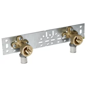 Messing persfitting montageplaat 16x2mm x ½" bi