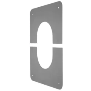 Brandseparatieplaat RVS Ø180mm hellend dak 0-45°