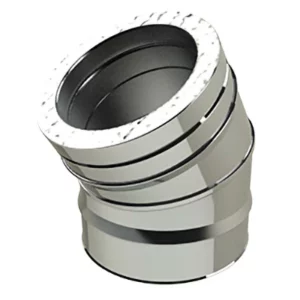 Rookgaspijp RVS DW Ø130-Ø180mm bocht 30°