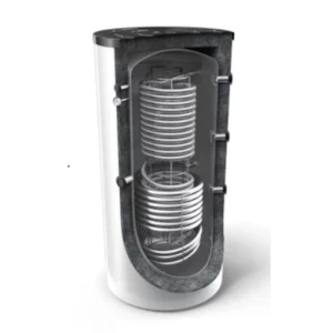 Buffervat/Boiler voor tapwater en CV 1000L met 1 WW