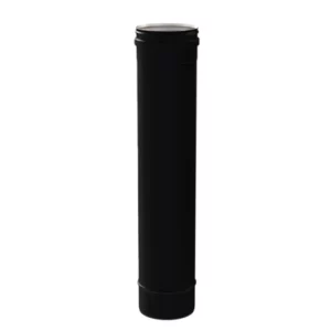 Rookgaspijp Ø80mm RVS zwart 25cm