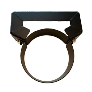 Muurbeugel Ø130 zwart RVS 100mm