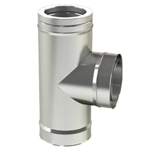 Rookgaspijp RVS DW Ø130-Ø180mm T-stuk met dop